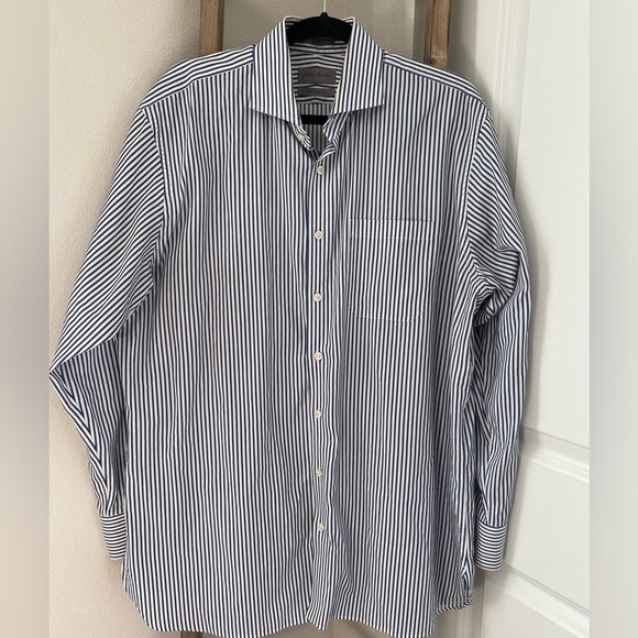 John W. Nordstrom Other - John W Nordstrom - Traditional Fit Non-Iron 100% Cotton Classic Striped Shirt